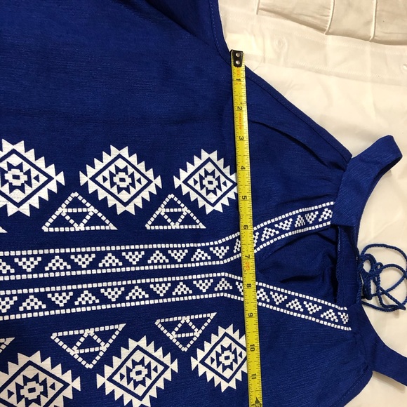 Beautiful Royal Blue Cold Shoulder Top - Picture 7 of 8